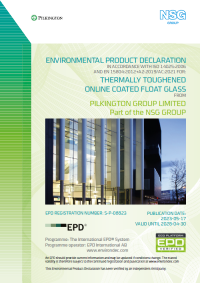 EPD for Thermally Toughened Online Coated Float Glass