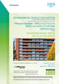 EPD for Pilkington Insulight™ TRIPLE 4-12-4-12-4 Triple Insulating Glass Unit with 2 x Offline Coated Glass