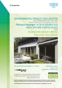 EOD for Pilkington Insulight™ 4-16-4 Double Insulating Glass Unit with Offline Coated Glass