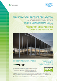 EPD for Online Coated Float Glass