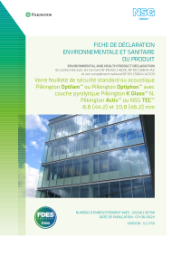 EPD for Laminated Online Coated Float Glass