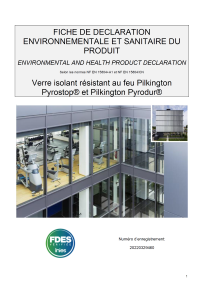 EPD for Monolithic Fire Protection Glass
