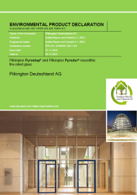 EPD for Monolithic Fire Protection Glass