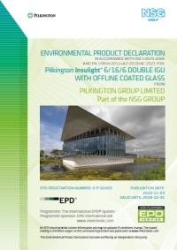 EPD for Pilkington Insulight™ 6-16-6 Double Insulating Glass Unit with Offline Coated Glass
