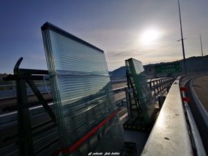 Roadside glass barriers