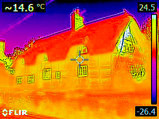 Thatched house thermal image