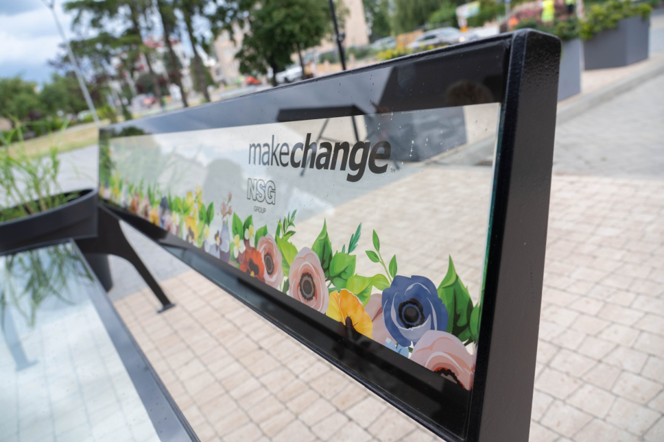 Glass Benches in Skierniewice