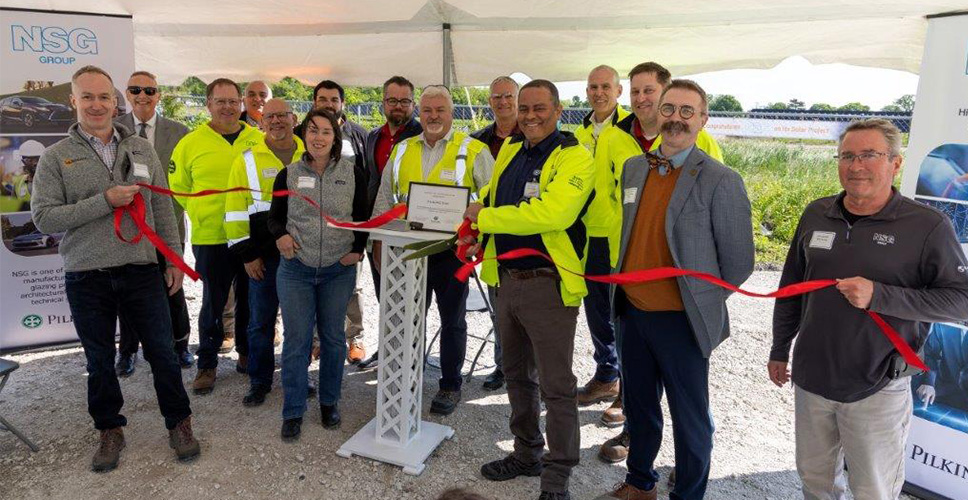 NSG Solar Array Ribbon Cutting