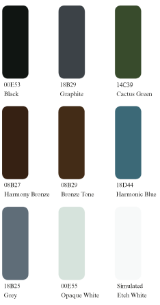 Spandrel Glass Color Chart